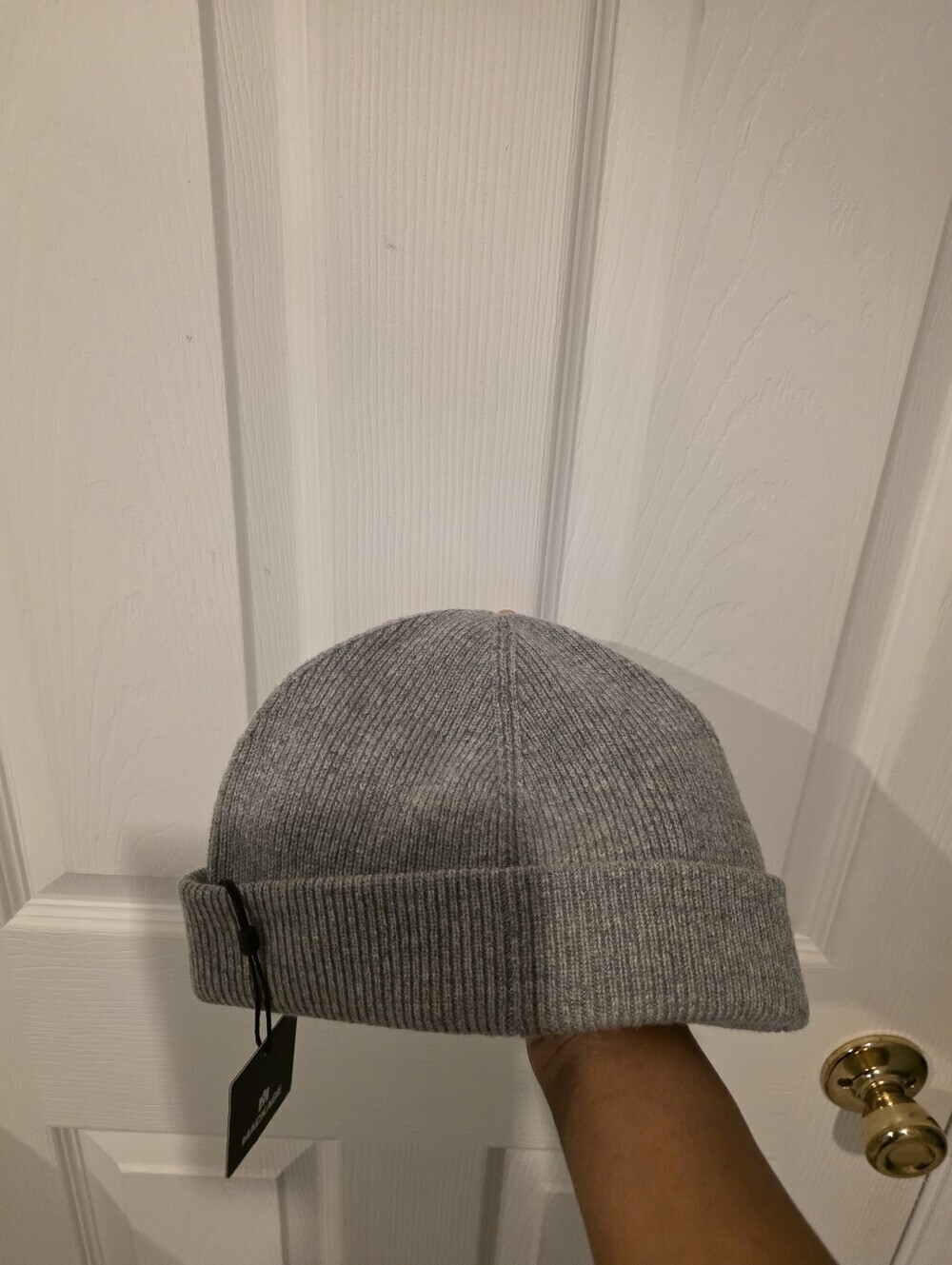 NWT- Unisex Mackage Ribbed Beanie - Gray - Picture 8 of 15